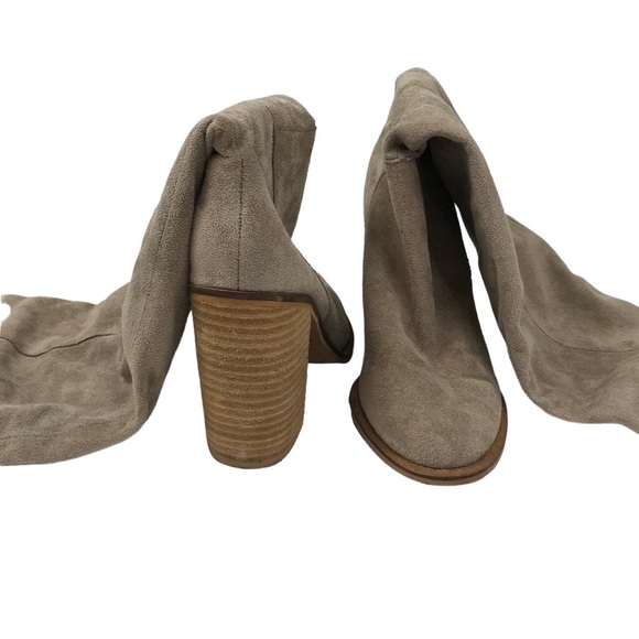 MI.IM Saint Slouch Knee Length Boots Suede Slip On Women’s Sz 9 Taupe - Picture 5 of 10